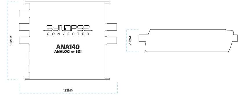 Synapse ANA 140. Product Dimensions 101mm x 28mm.